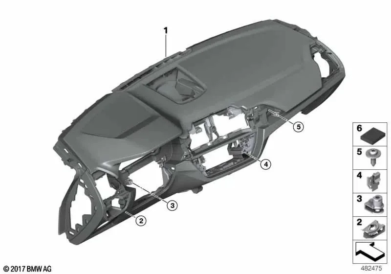 BMW E38 E39 E46 Siyah Sensatec Torpido Paneli 51459629408