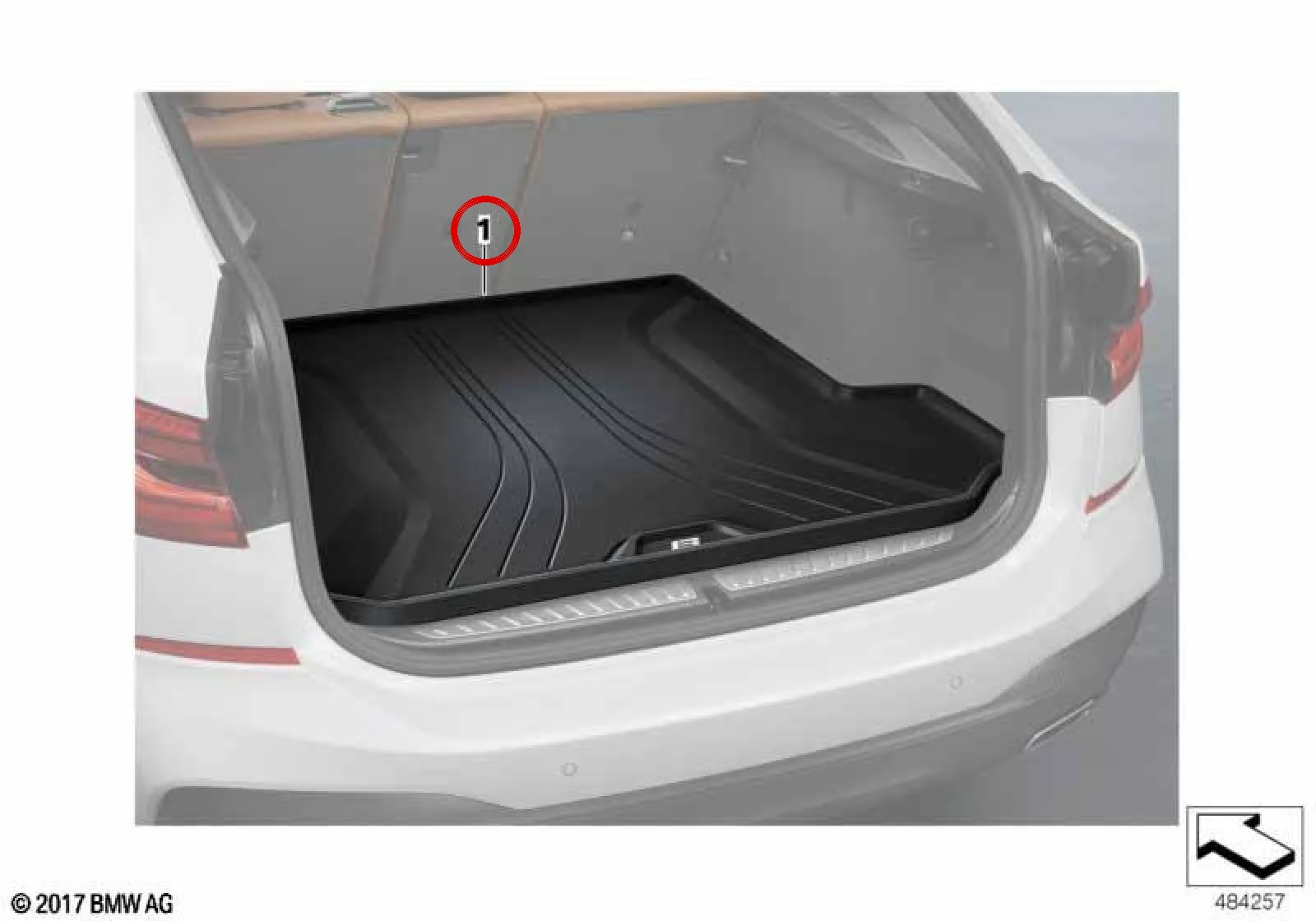 BMW 6 Serisi G32 Kalıplı Bagaj Zemini Paspası 51472432165