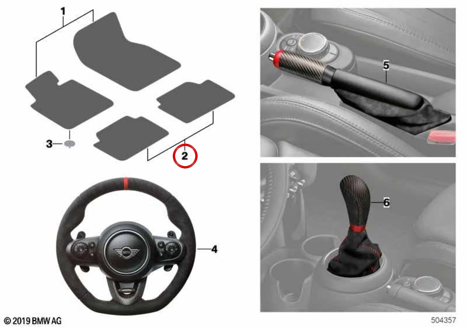 BMW MINI F55 Soldan Direksiyonlu JCW Arka Paspas Seti 51472469128
