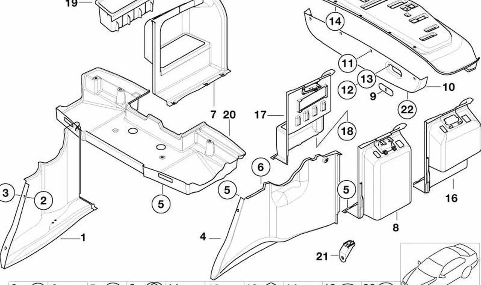 BMW 5 Serisi E39 Bagaj Subwoofer Kapağı 51472497192