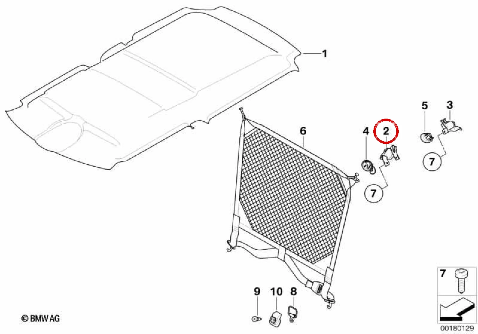 BMW MINI R55 Ön Sol Ayırıcı File Tutucusu 51476952369