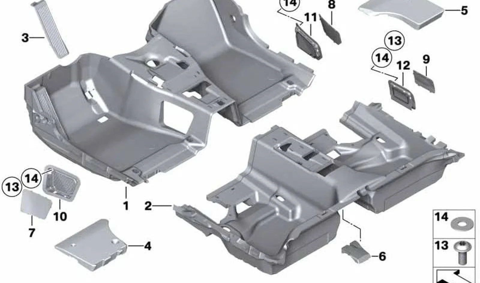 BMW E81 E82 E84 E87… Ön Sol Paspas 51477066979