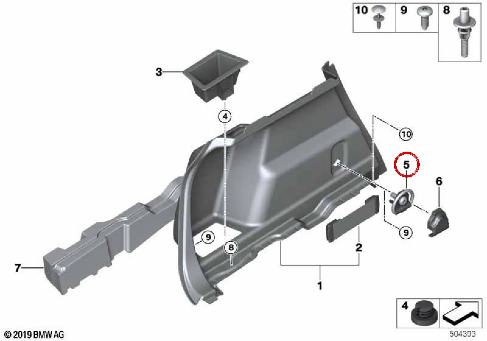 BMW F20 F21 F30 F31… Bagaj Bağlama Halkası 51477271174