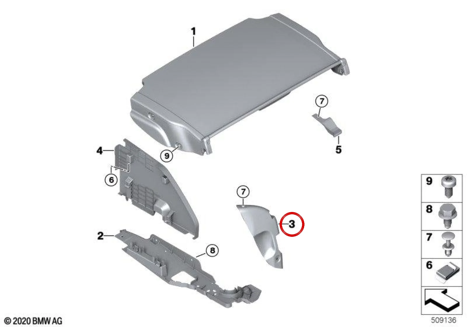 BMW 4 Serisi F33 F83 Sol Taşıyıcı Boru Kapağı 51477284167