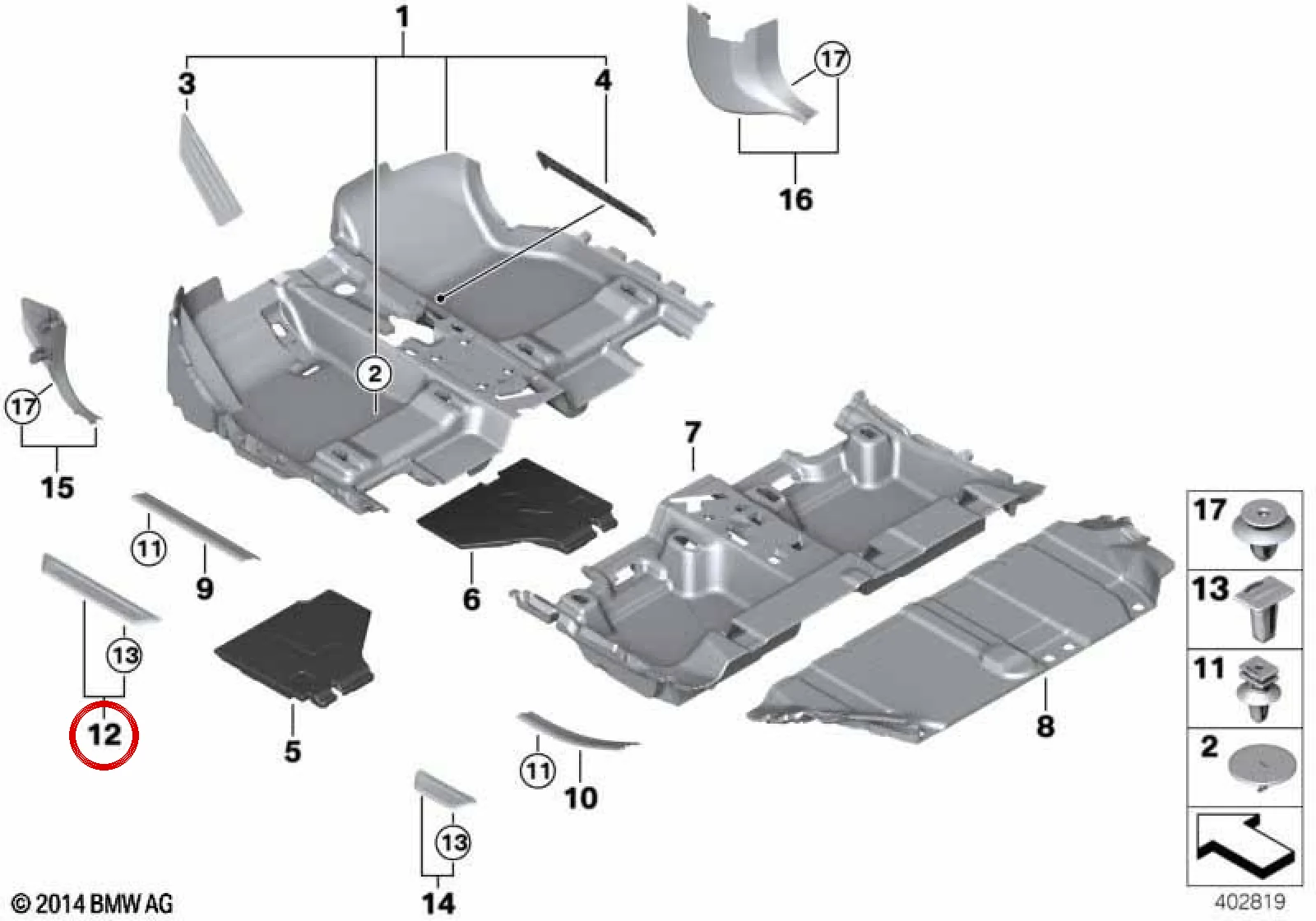 BMW F20 F30 F31 F34… Ön Kapı Alüminyum Eşik Trimi 51477289216