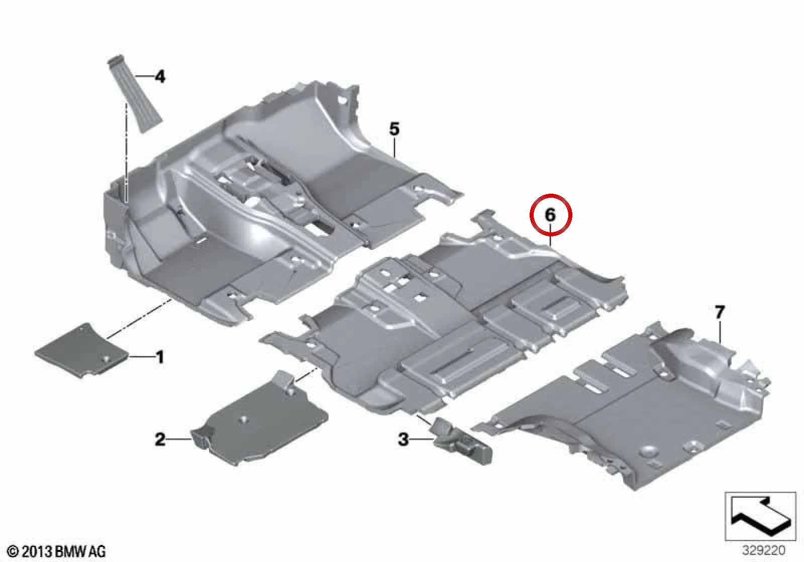 BMW X5 F15 Arka Alt Döşeme Paneli Siyah 51477326339