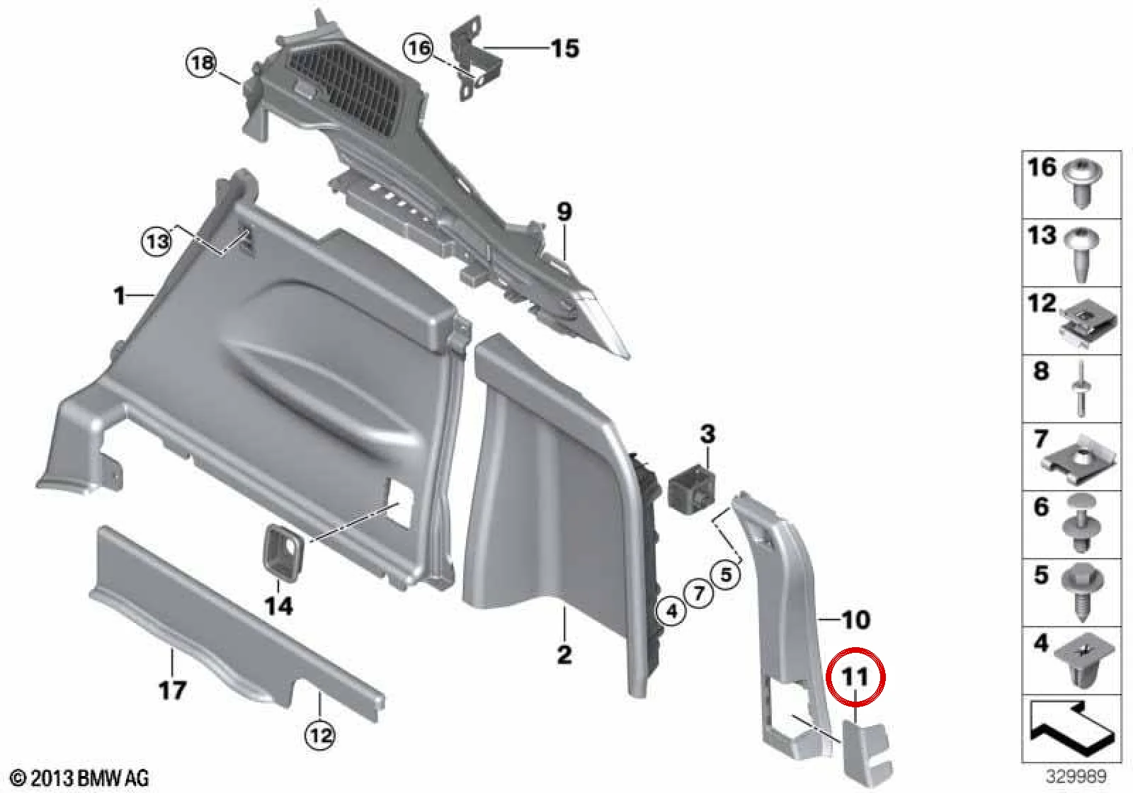 BMW X5 F15 Sağ Kaplama Kapağı Canberrabej 51477326438