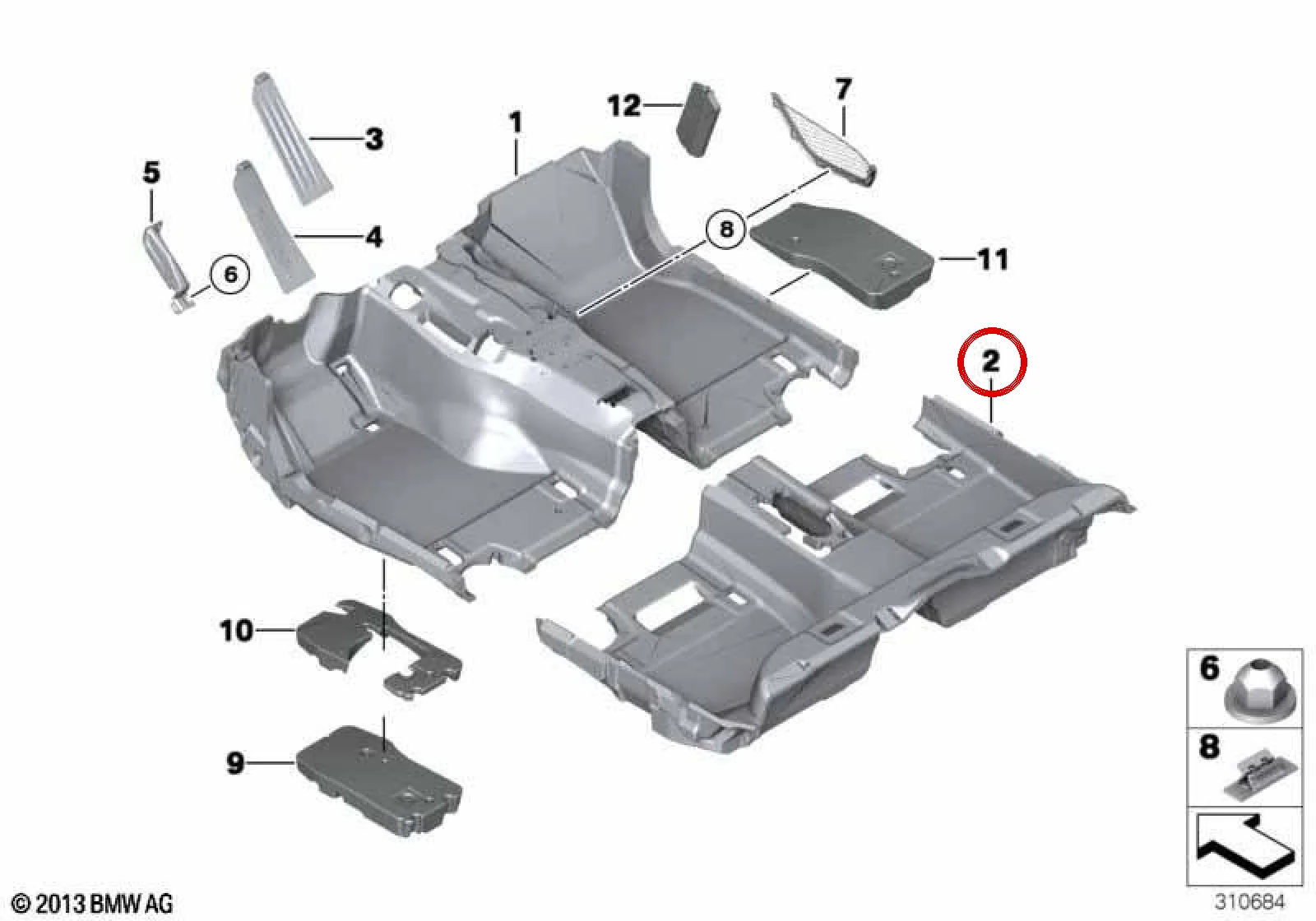 BMW 5 Serisi F10 F11 Arka Alt Kaplama Paneli 51477343055