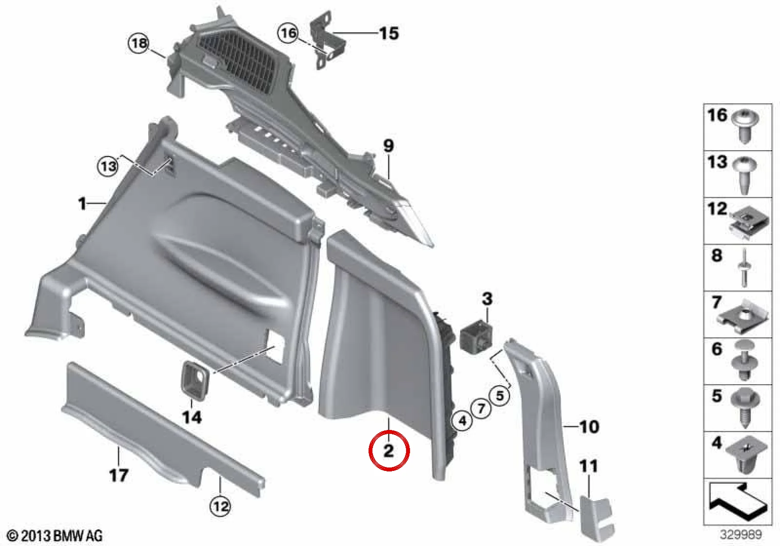 BMW X5 F15 Bagaj Sağ Yan Kapağı 51477377414