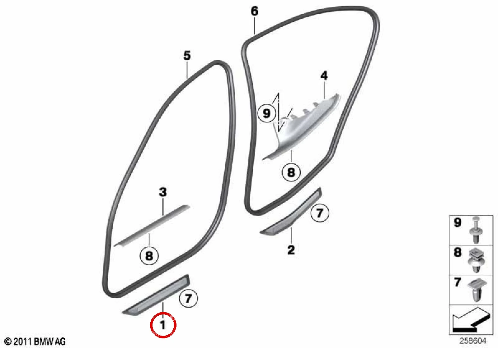 BMW 3 Serisi F30 F31 Kapı Eşik Kaplaması 51477407967