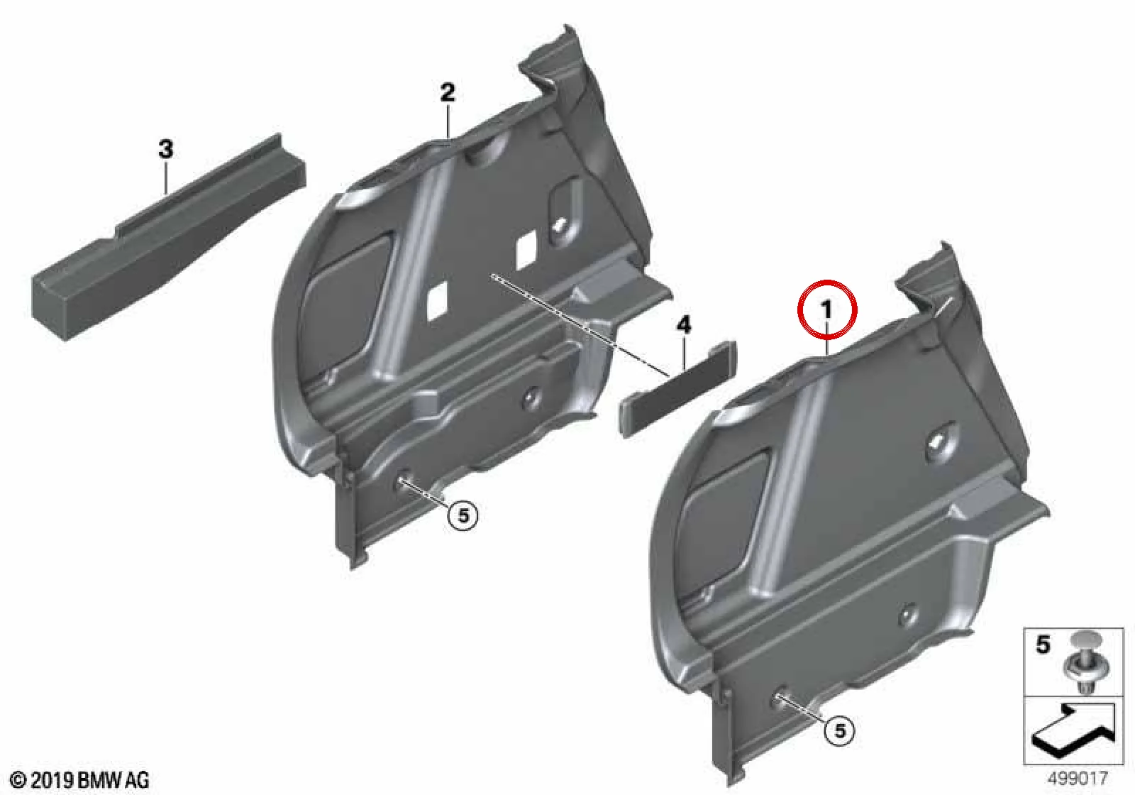 BMW 1 Serisi F40 Bagaj Sol Yan Döşemesi 51477448193