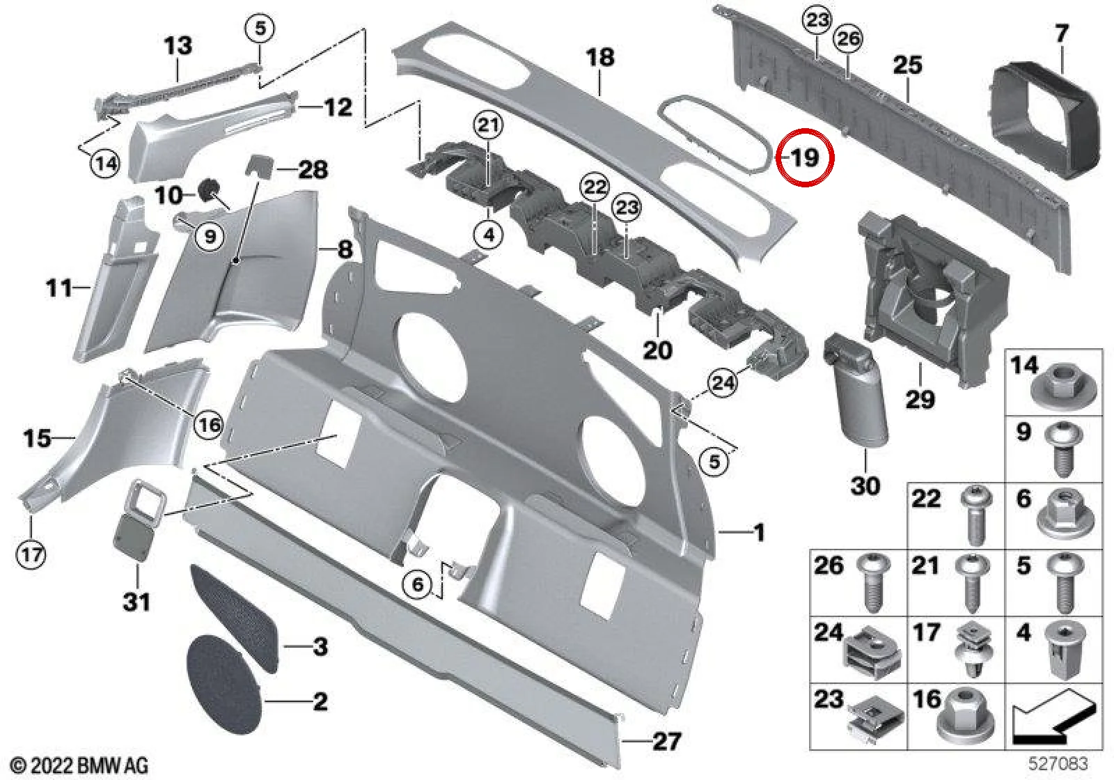BMW Z4 G29 Sağ Yan Örtü Kaplaması 51477463552