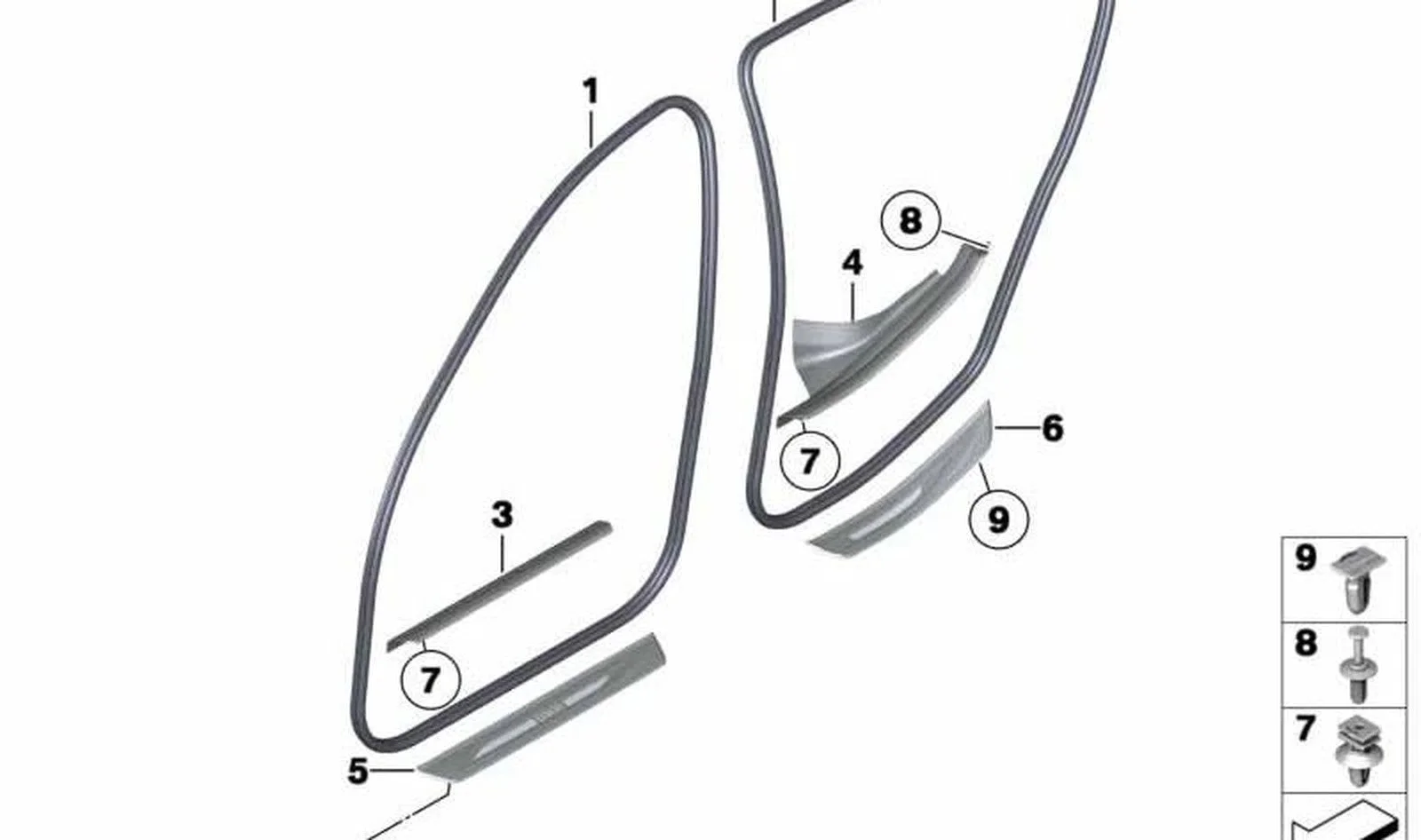 BMW 5 Serisi F10 Arka Sol Kapı Eşik Kaplaması 51478050047