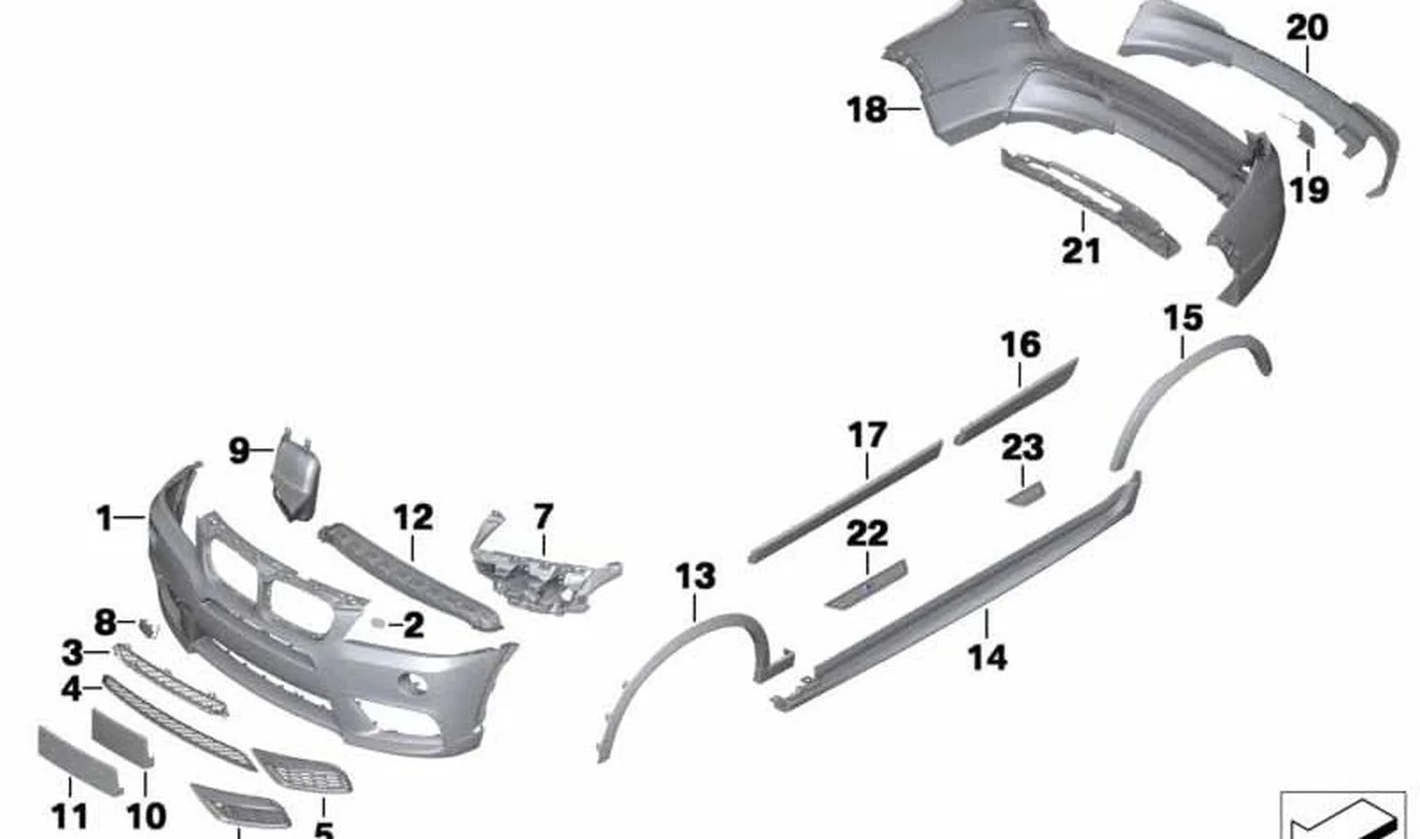 BMW F25 F26 Ön Kapı Eşiği M Kaplaması 51478060406