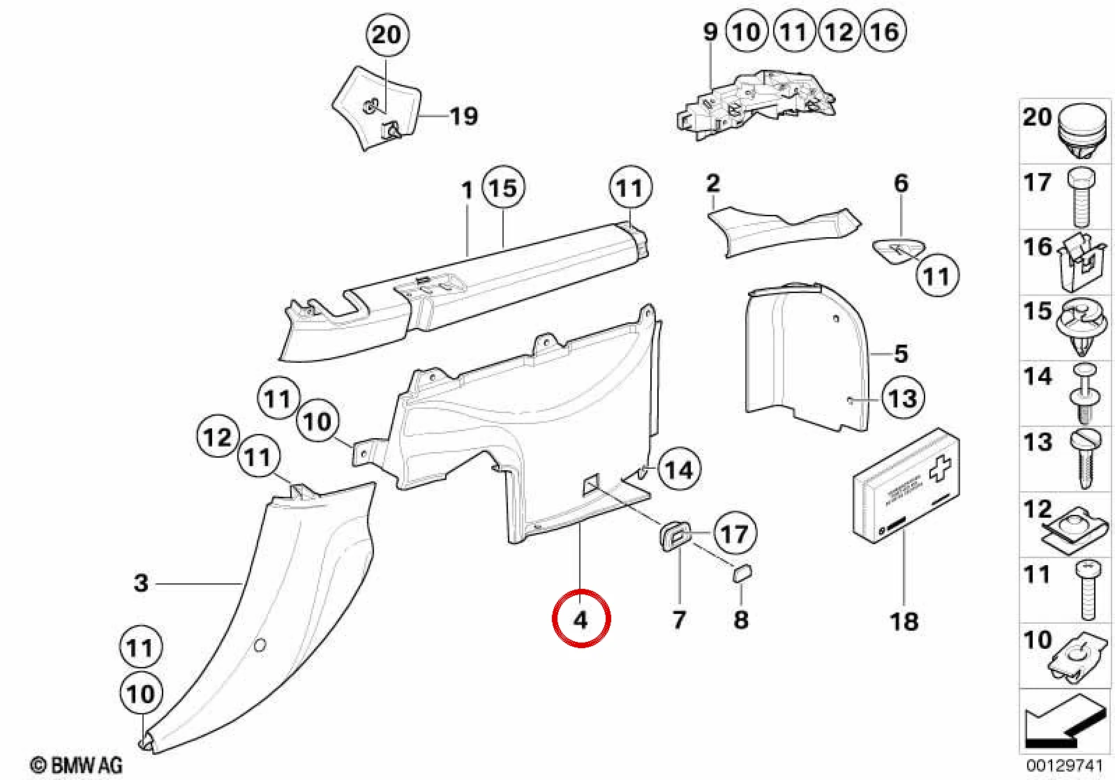 BMW 3 Serisi E36 Bagaj Ön Sağ Kaplaması 51478401668