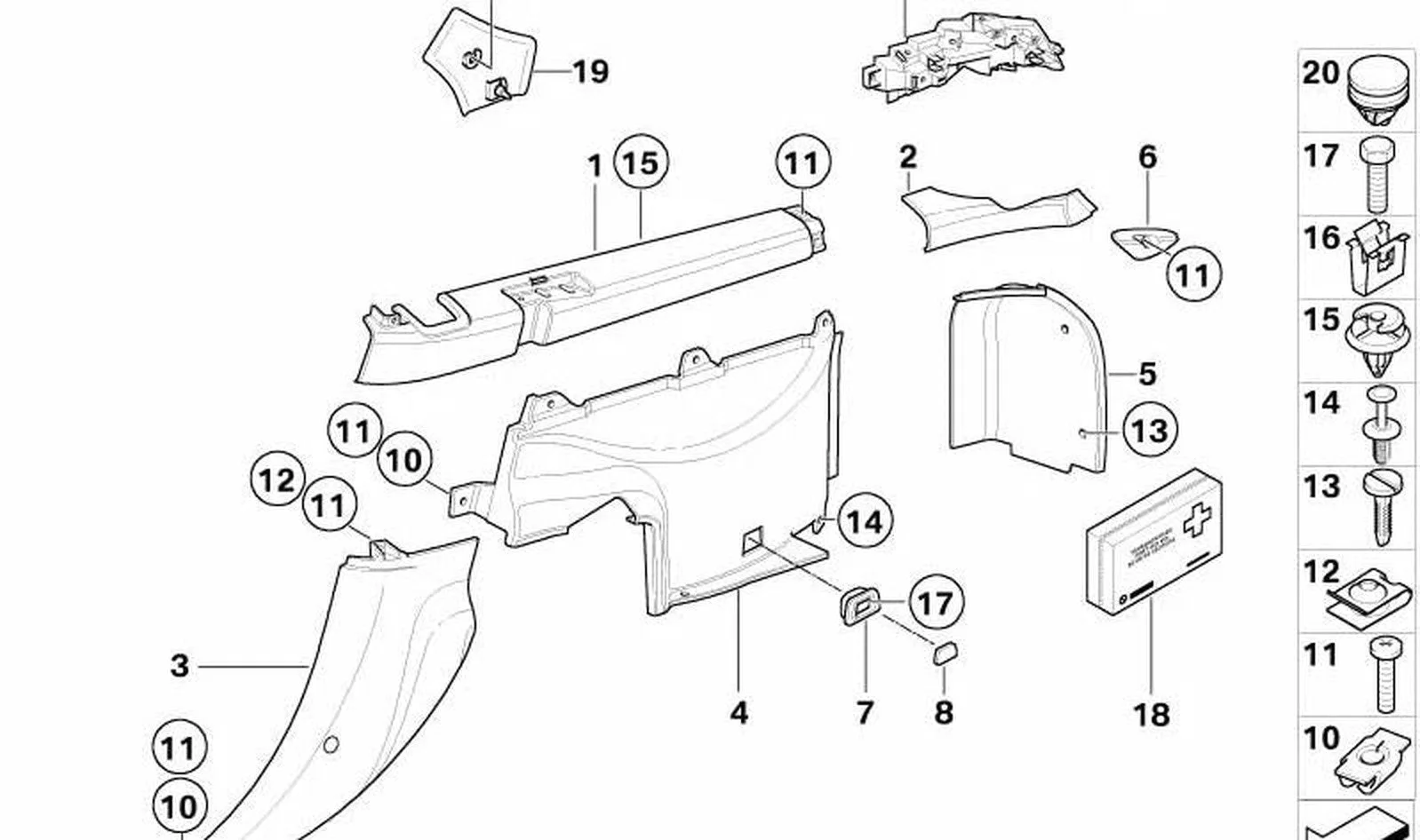 BMW 3 Serisi E36 Bagaj Sağ Kaplaması Bej 51478401694