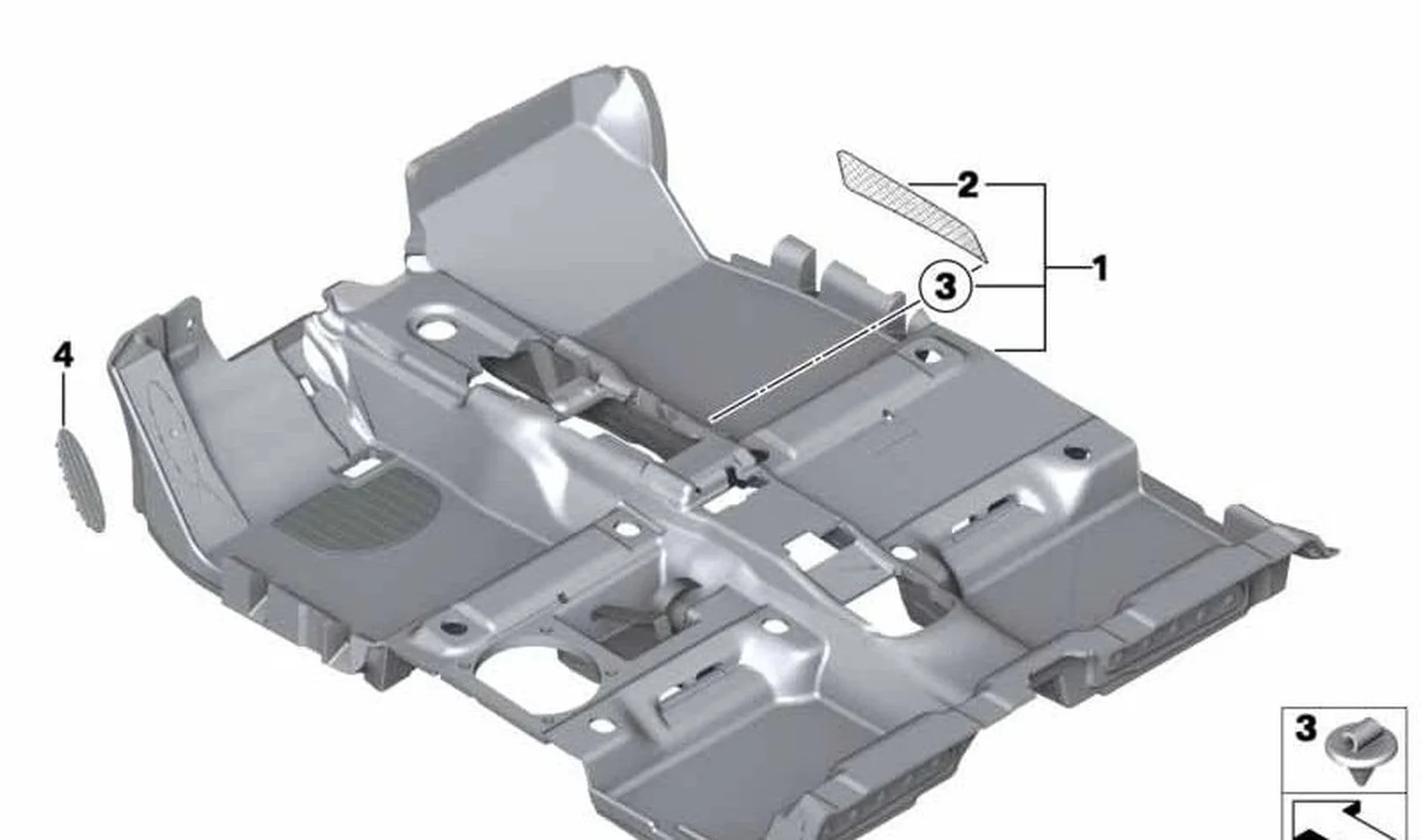 BMW MINI R60 R61 Gri Taban Kaplaması 51479812851