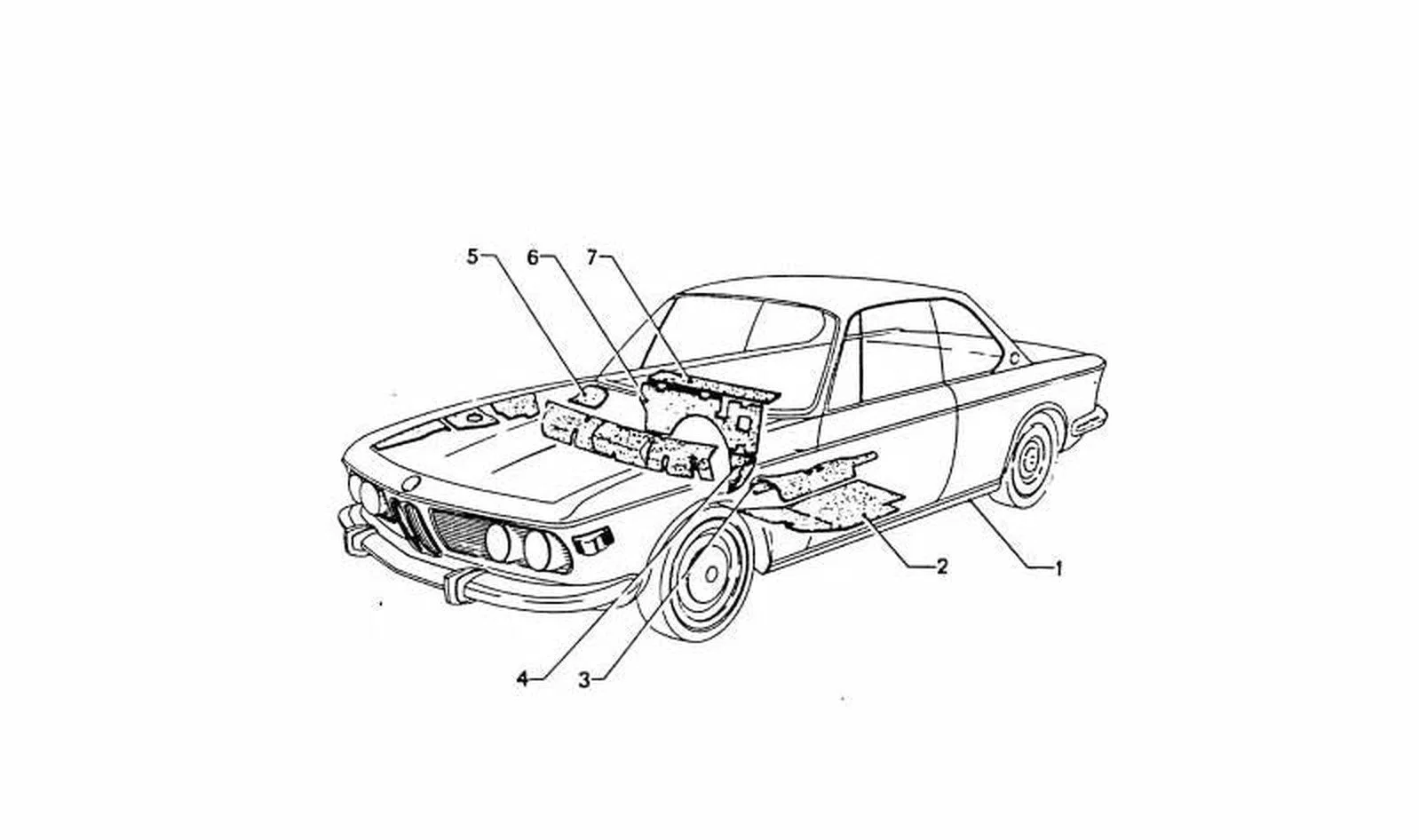 BMW 3 Serisi E30 Ön Bölme Duvarı Ses Yalıtımı 51481811933