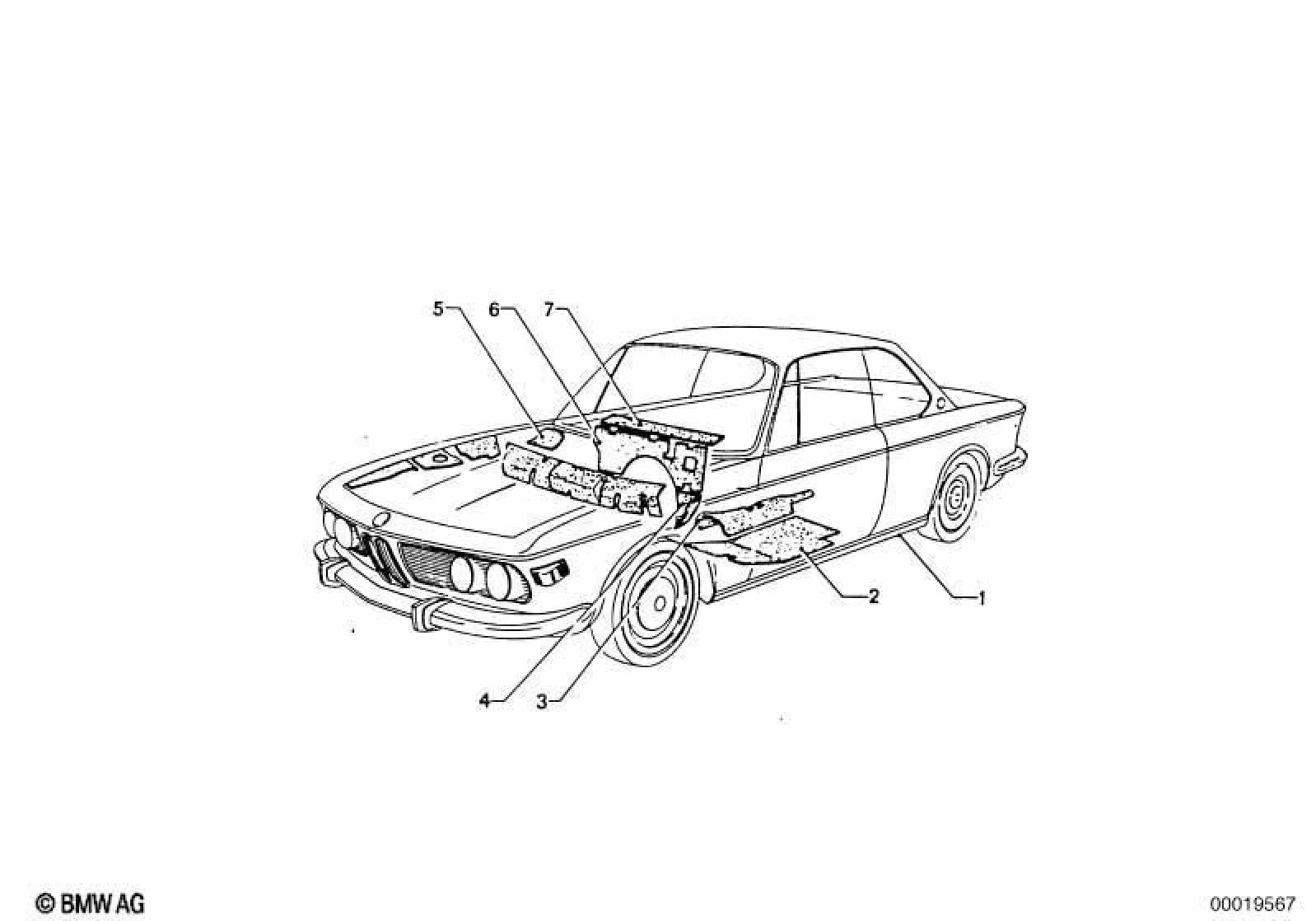 BMW 3 Serisi E30 Ön Bölme Duvarı Ses Yalıtımı 51481811933