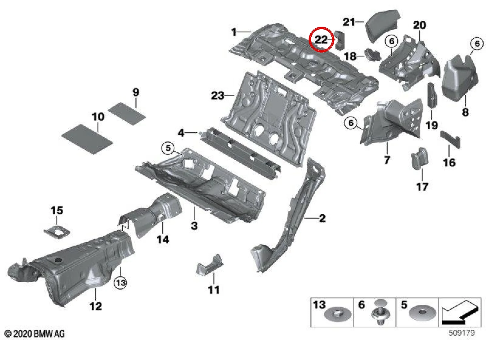 BMW 5 Serisi G31 Bagaj Eşiği Kapağı Ses Yalıtımı 51486996008