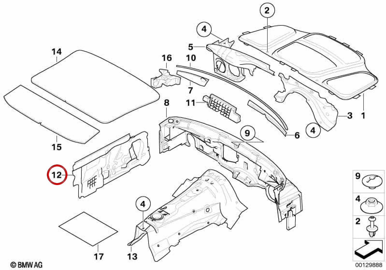 BMW 6 Serisi E63 E64 Sol Kapı Ses Yalıtımı 51487173927