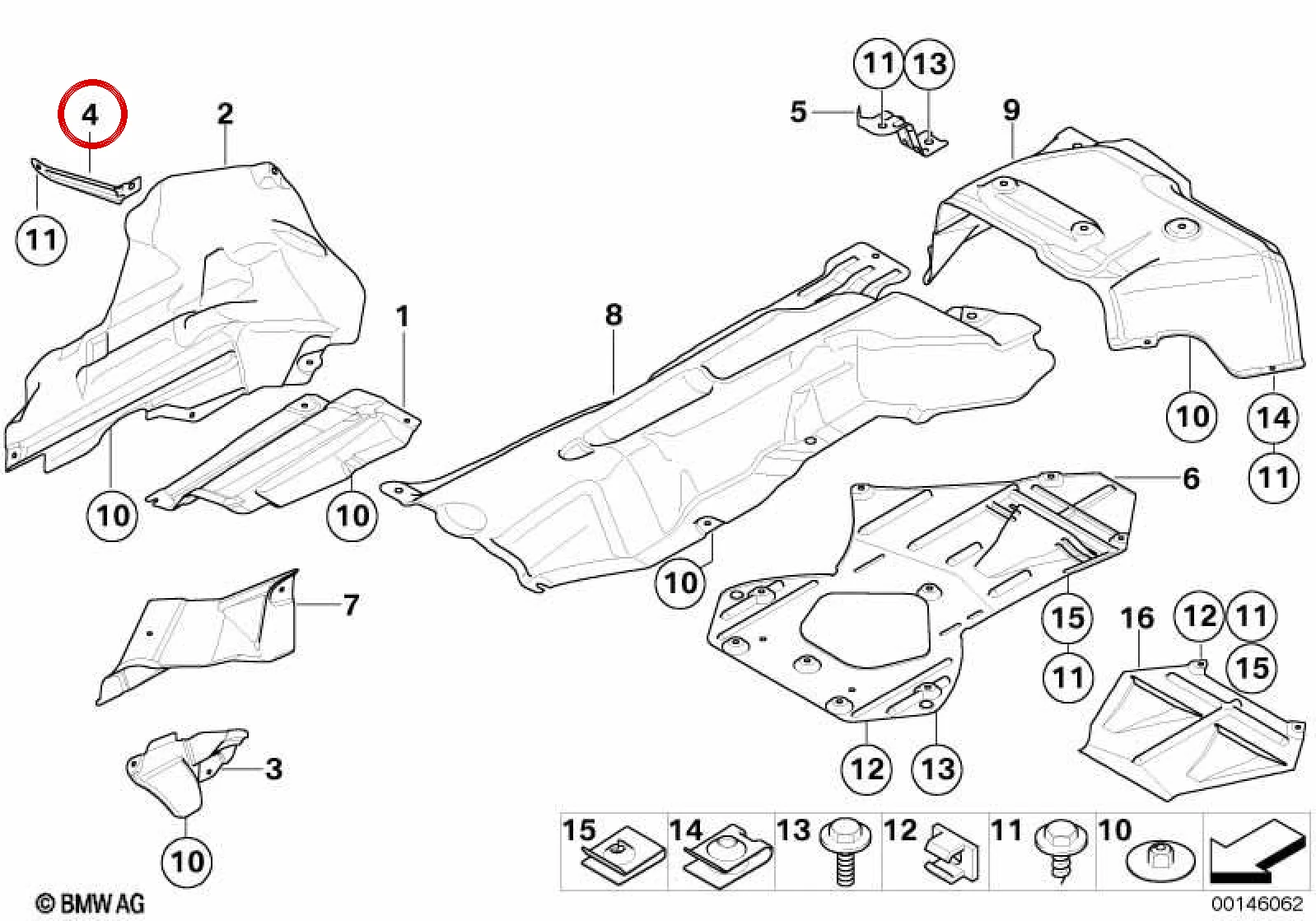 BMW Z4 E85 Yalıtım Tutucu Braketi 51487199690