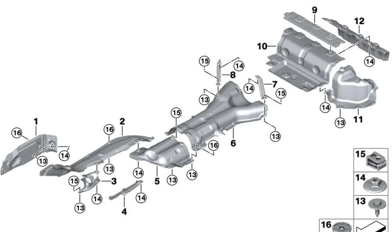 BMW G20 G21 G22 G23… Şanzıman Tüneli Isı Yalıtımı 51487340963