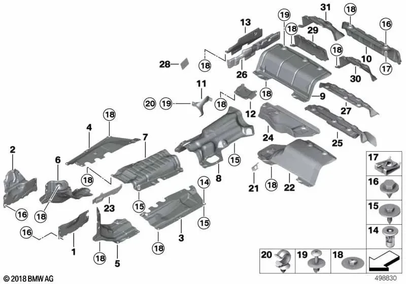 BMW F23 F33 Sağ Ön Duvar Isı Yalıtımı 51487421048