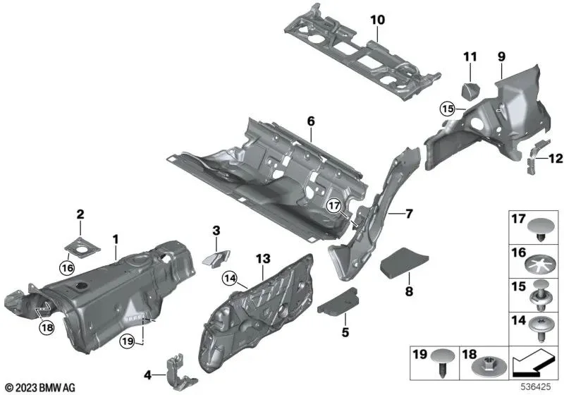 BMW G20 G21 G22 G23… Ön Orta Tünel Ses Yalıtımı 51487433817