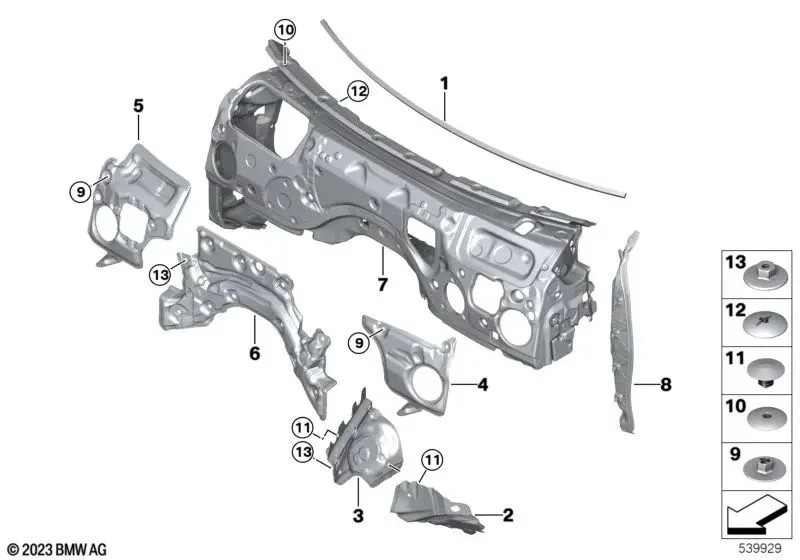 BMW G20 G21 G22 G23 Ön Sol Teker Davlumbazı Ses Yalıtımı 51487450019