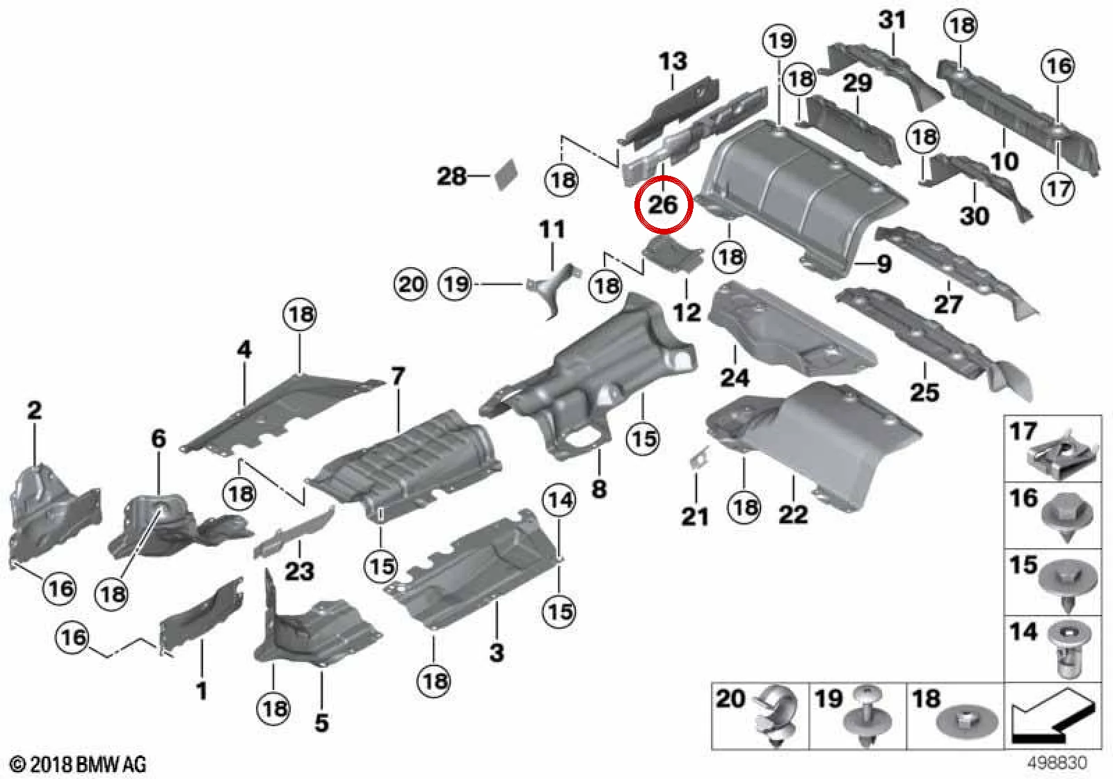 BMW 4 Serisi F83 Akü Tablası Isı Kalkanı 51488059008