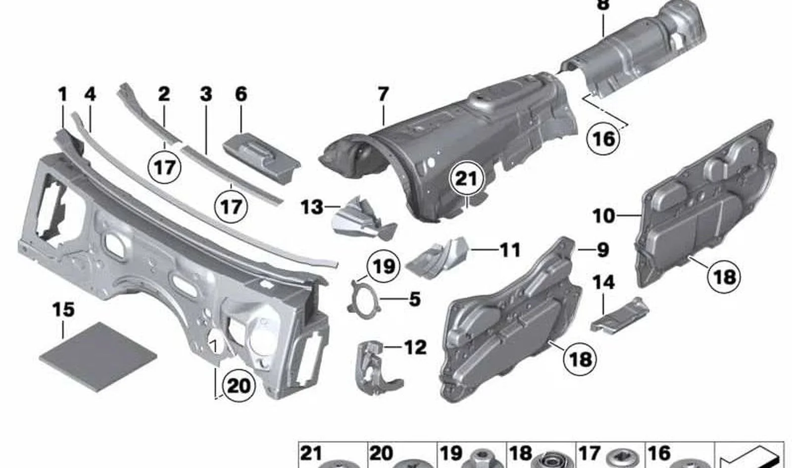 BMW F01 F02 F04 F07 Ön Cam Ses Yalıtımı 51489113232
