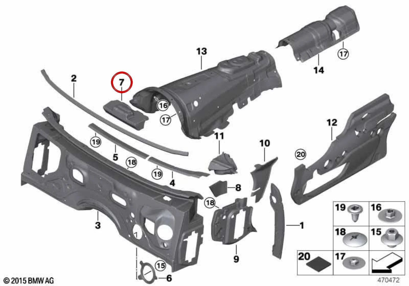 BMW F01 F02 F04 F10… Kalorifer Ünitesi Ses Yalıtımı 51489113239