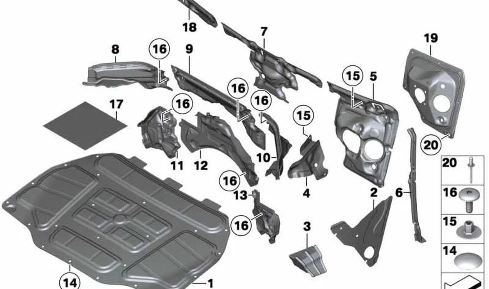 BMW 5 Serisi F07 Sağ Motor Bölmesi Yalıtım Parçası 51489138482