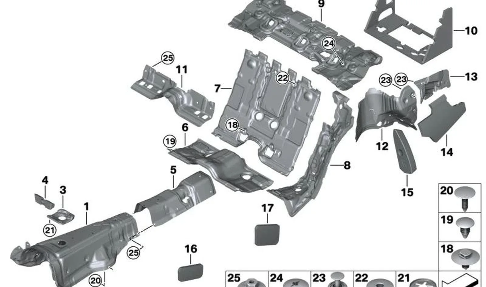 BMW G30 G31 G32 Arka Sağ Yan Duvar Ses Yalıtımı 51489870274