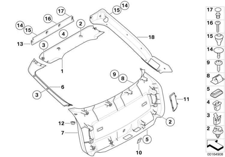 BMW X6 E71 E72 Arka Sol Su Kanalı Kaplaması 51497190775