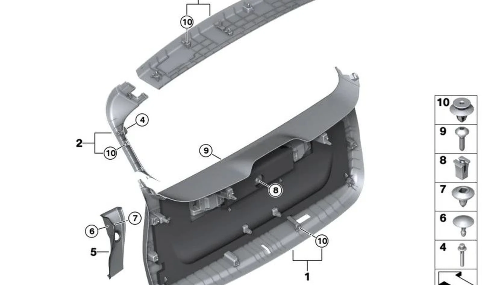 BMW E60 E61 F10 F11… Bagaj Kapağı Sağ Dış Kapağı 51499450522