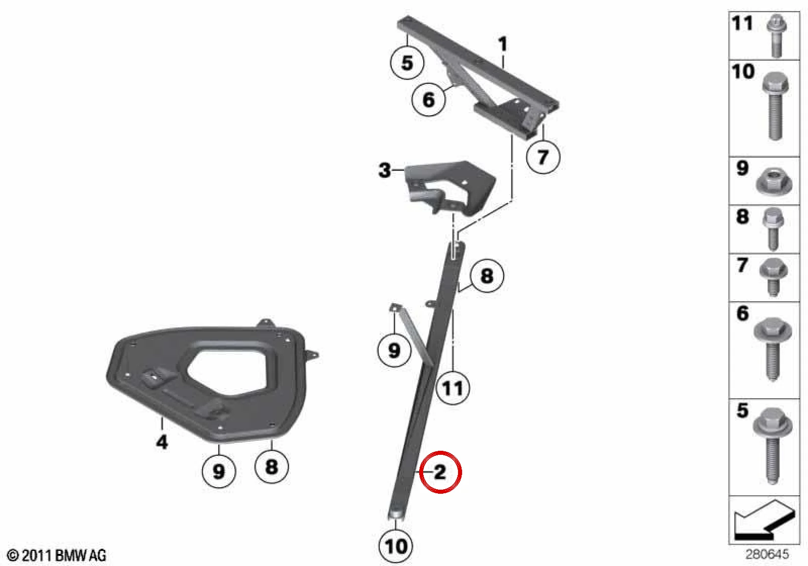 BMW Z4 E89 Arka Sol Gövde Destek Çubuğu 51617208659
