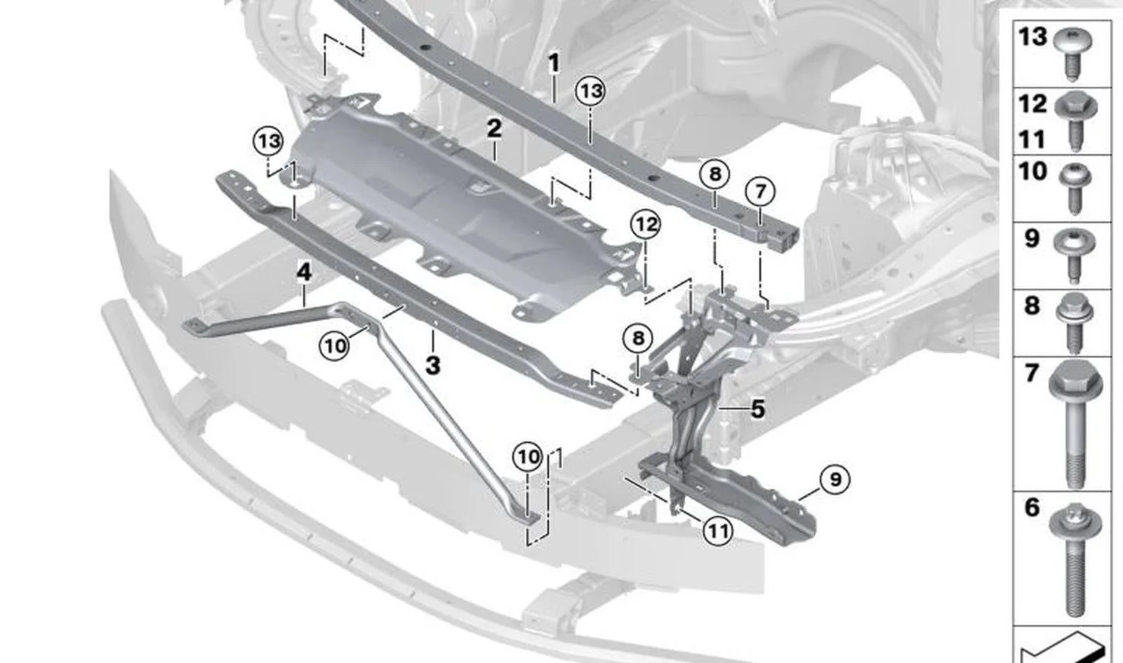 BMW F20 F21 F22 F23… Sağ Ön Far Taşıyıcı Braketi 51649464028