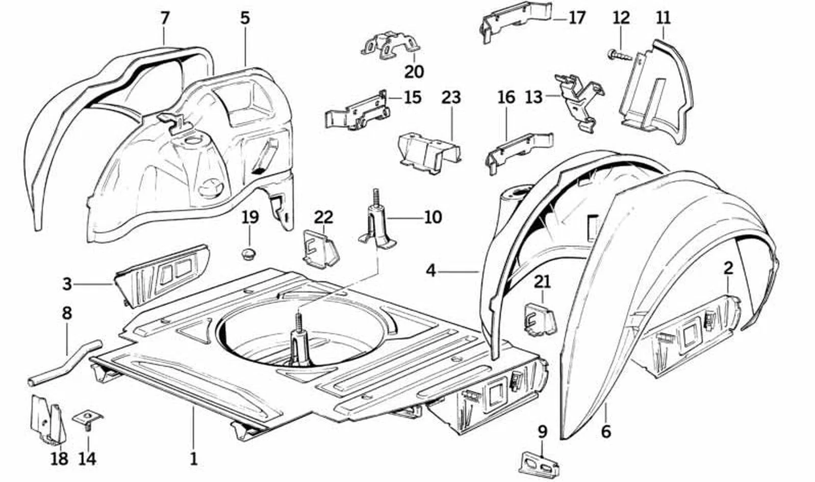 BMW 3 Serisi E30 Sol Kaporta Kapatma Kapağı 51711916125