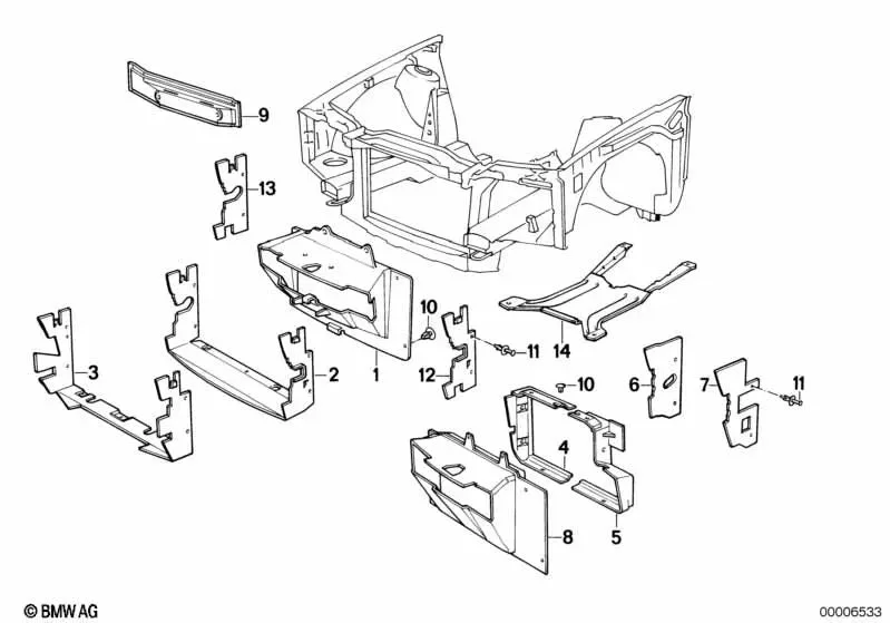 BMW 3 Serisi E30 Sol Hava Borusu 51711916213