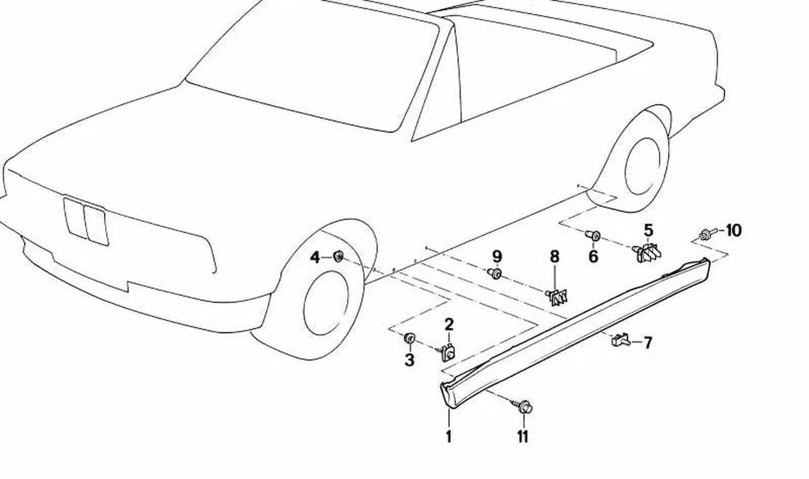 BMW E24 E30 M Technic Kaplama Klipsi 51711919149