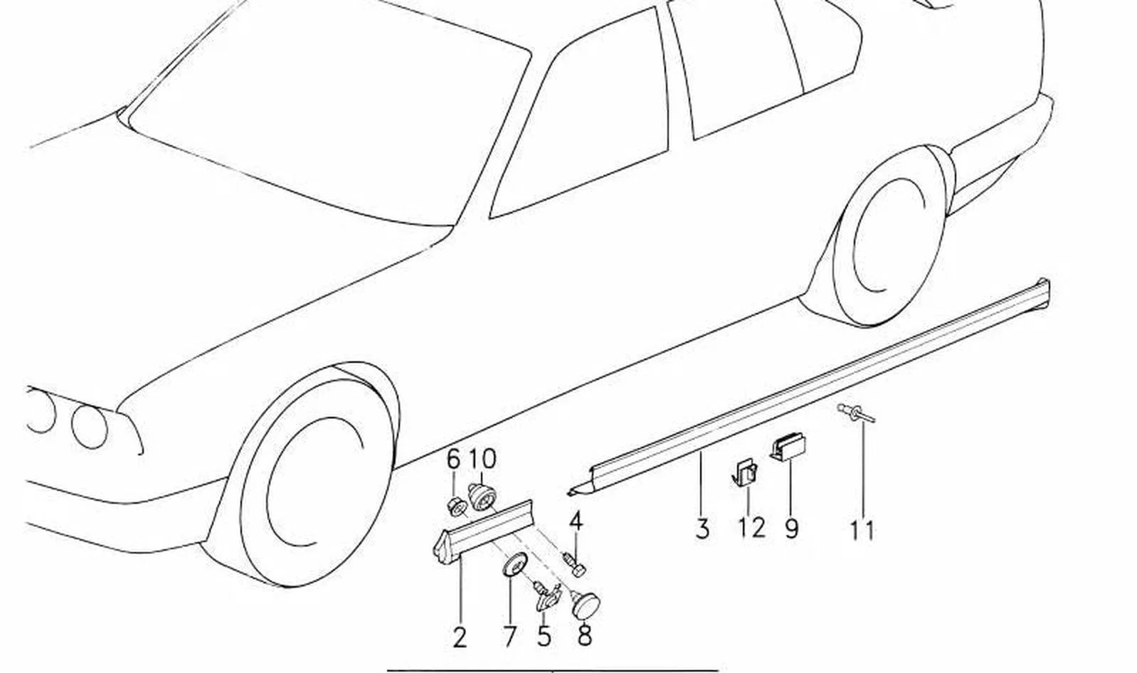 BMW 3 Serisi E30 Sol Kaplama Kapağı 51711947063