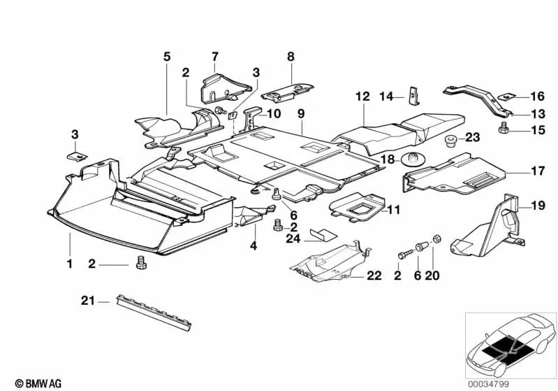 BMW 3 Serisi E36 Egzoz Hattı Koruma Kaplaması 51711977084