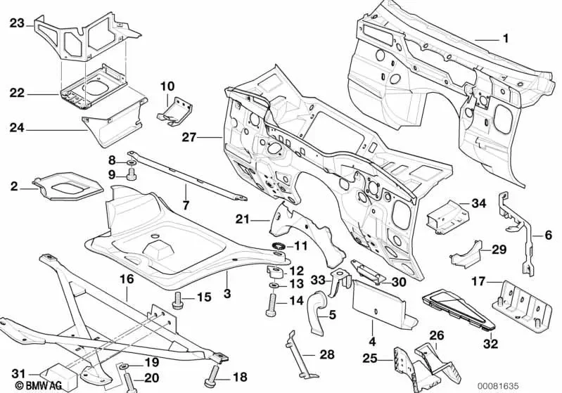 BMW 3 Serisi E36 Akü Taşıyıcı Tablası 51711977799