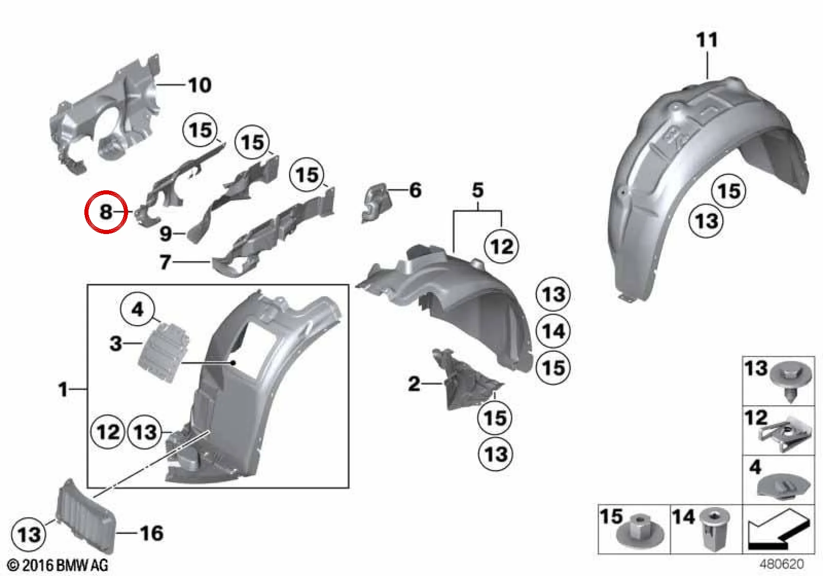 BMW X1 E84 Ön Sol Motor Kapsülleme Paneli 51712990817