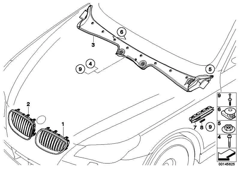 BMW 5 Serisi E60 E61 Plastik Tespit Somunu 51717110861