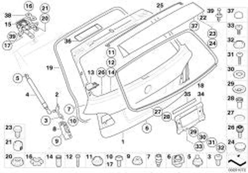 BMW 5 Serisi E61 Arka Tavan Contası 51717145249