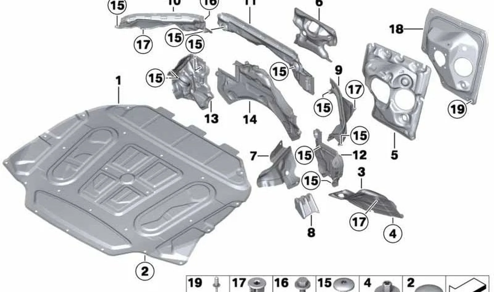 BMW F01 F02 F04 F06… Ön Bölme Sol Alt Ses Yalıtımı 51717211897