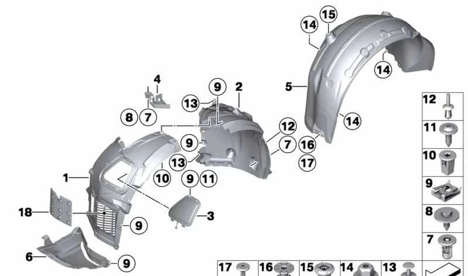 BMW F06 F10 F11 F12… Ön Sağ Tekerlek Davlumbaz Kapağı 51717988568